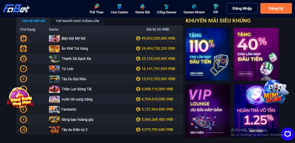 Các chương trình khuyến mãi hấp dẫn tại vip79 chính thức